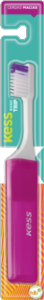 Escova Dental Kess Compact Basic Viagem Macia C/ Estojo Protetor Cores Sotidas