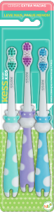 Escova Dental Kess Infantil Basic Kids Pets Extra Macia Cerdas De Nylon Cabeça Compacta 2 Anos+ L3p2