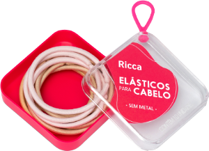 Elásticos P/ Cabelos Ricca C/ Case Blondie Ref 2746