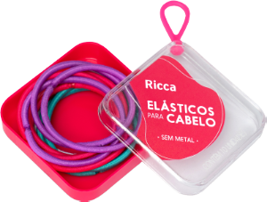 Elásticos P/ Cabelos Ricca C/ Case Summer Ref 2747
