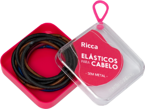 Elásticos P/ Cabelos Ricca C/ Case Winter Ref 2748
