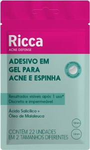 Adesivo Em Gel P/ Acne E Espinha Ricca 10mm E 12mm 22 Unidades Em Dois Tamnhos Diferentes