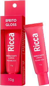 Hidratante Labial Ricca Efeito Gloss Framboesa 10g