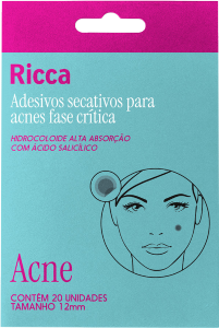 Adesivo Secativo P/ Acnes Ricca Fase Crítica 12mm 20 Unidades
