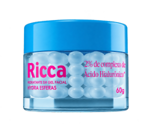 Hidratante Em Gel Facial Ricca Hydra Esferas 2% Complexo De Ácido Hialurônico 60g