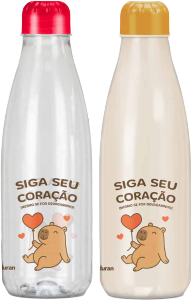 Garrafa Squeeze Paris Pet 600ml Capivara Plasduran Ref 471453