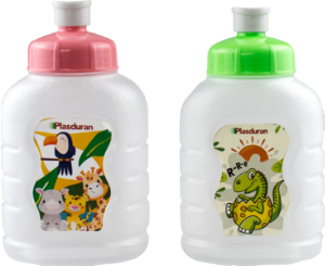 Garrafa Squeeze Flip Top Safari Infantil 250ml Cores Sortidas Plasduran Ref 470160