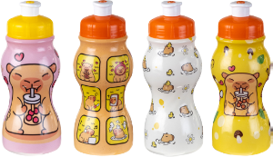 Garrafa Squeeze Sleeve Capivara 250ml Estampas Sortidas Plasduran Ref 471451