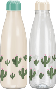 Garrafa Squeeze Paris Pet 600ml Cactos Plasduran Ref 471581