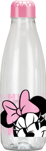 Garrafa Squeeze Paris Minnie Mouse Pet 600ml Transparente Plasduran Ref 470542/1