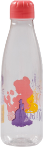 Garrafa Squeeze Paris Princesas Pet 600ml Transparente Plasduran Ref 470543/1