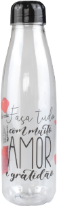 Garrafa Squeeze Paris Pet 1l Decorada Frases Plasduran Ref 470113