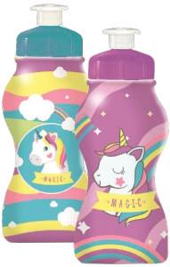 Garrafa Squeeze Sleeve Unicórnio 250ml Estampas Sortidas Plasduran Ref 470800