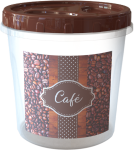 Pote Para Café Joy C/ Tampa De Rosca 1,65l Marrom Plásticos Mb Ref 3515