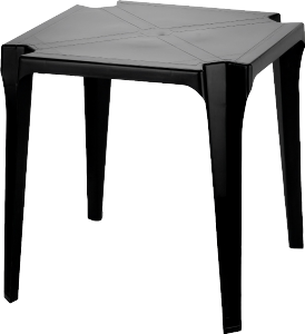 Mesa Monobloco Preta Plasnew Ref 1257