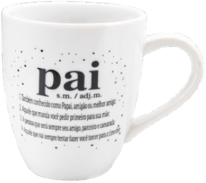 Caneca Glamour 260ml Decorada Pai 24 Unidades Porcelanas Lu Ref 54494v
