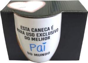 Caneca Glamour C/ Caixa 260ml Decorada Pai 24 Unidades Porcelanas Lu Ref 54500v