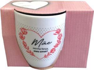 Caneca Glamour C/ Caixa 260ml Decorada Mãe 24 Unidades Porcelanas Lu Ref 54511v