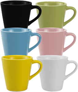 Caneca Copo 140ml Cores Sortidas 24 Unidades Porcelanas Lu Ref 054899v