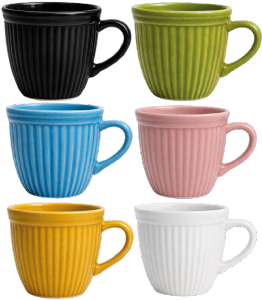 Xícara De Chá Veneza S/ Pires 210ml Cores Sortidas 24 Unidades Porcelanas Lu Ref 054900v