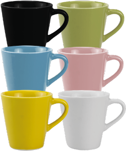 Caneca Copo 230ml Cores Sortidas 24 Unidades Porcelanas Lu Ref 051844v