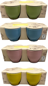 Conjunto Xícara De Café Paris 80ml Cores Sortidas 4 Unidades Porcelanas Lu Ref 54337