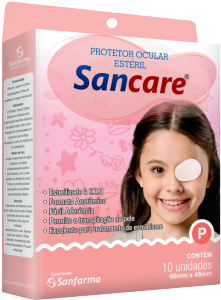 Protetor Ocular Estéril Sanfarma Sancare Infantil (62mmx48mm) Feminino 10 Unidades
