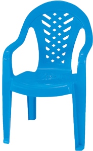 Poltrona Infantil Stylus Plástico (C33,6x L34x A55,5cm) Azul Rischioto Ref 2070