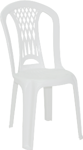 Cadeira Bistrô Laguna Plástico (C52x L 44x A89cm) Branca Tramontina Delta Ref 92014/010