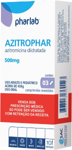 Azitrophar 500mg 3 Comprimidos Revestidos Pharlab