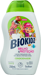 Condicionador Biokidz Brilho & Proteção C/ Extrato De Coco 250ml