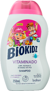 Shampoo Biokidz Vitaminado C/ D -Pantenol E Vitamina E 250ml