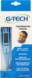 Termômetro Clínico Digital Gtech 100% Resistente À Água C/ Alarme De Febre Azul