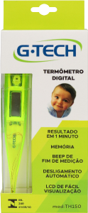 Termômetro Clínico Digital Gtech 100% Resistente À Água C/ Alarme De Febre Verde