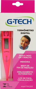 Termômetro Clínico Digital Gtech 100% Resistente À Água C/ Alarme De Febre Rosa