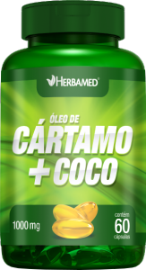 Óleo De Cártamo+Coco 1000mg 60 Cápsulas Herbamed