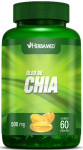 Óleo De Chia 500mg 60 Cápsulas Herbamed