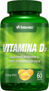 Vitamina D3 5mcg-2000ui 60 Cápsulas Herbamed
