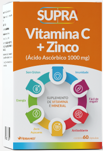 Supra Vitamina C+Zinco 1000mg 60 Cápsulas Herbamed