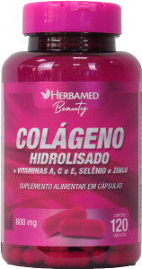 Colágeno Hidrolisado 600mg 120 Cápsulas Herbamed Beauty