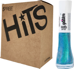 Esmalte Hits Glitter Diamente Oceano 8ml C/ 6 Unidades