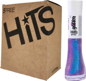 Esmalte Hits Glitter Diamente Violeta 8ml C/ 6 Unidades