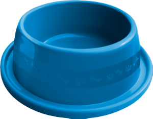 Comedouro Plástico Anti Formiga 350ml N° 1 Azul Furacão Pet Ref 0939