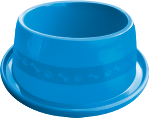 Comedouro Plástico Anti Formiga 1900ml N° 4 Azul Furacão Pet Ref 0961