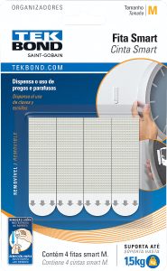 Fita Smart Fixa Quadro Cartela M C/ 4 Unidades Tekbond Ref 78072708124