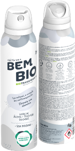 Desodorante Aerosol Bem Bio Biotranspirante Sem Perfume Livre Álcool Triclosan Silicones 24h 150ml