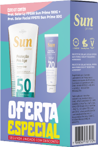 Kit Protetor Solar Sun Prime Fps 50 100g + Fps 70 Facial 50g