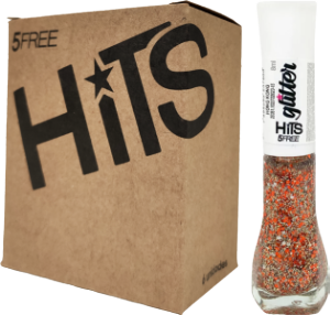 Esmalte Hits Glitter Hong Kong 8ml C/ 6 Unidades