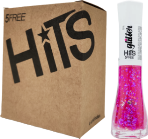 Esmalte Hits Glitter Cherry Jelly 8ml C/ 6 Unidades