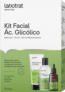 Kit Facial Labotrat Dermo Skin Ác. Glicólico C/ 3 Itens